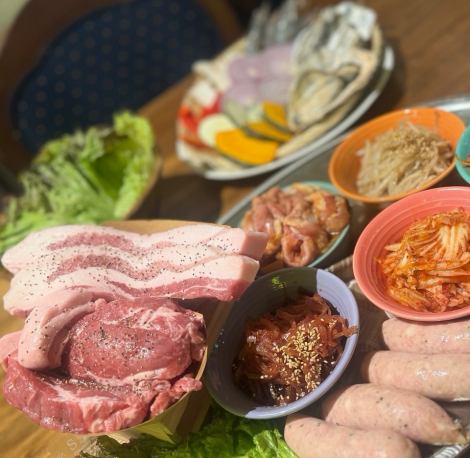 秋限定！みんなで楽しめるサムギョプサルBBQコース！☆２時間呑み放題付き
