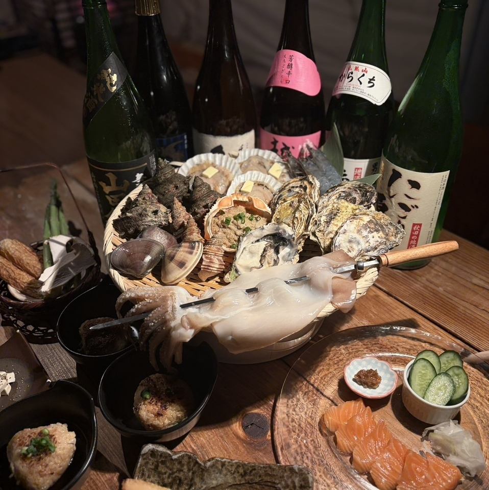 グランピング気分を味わいながら海鮮と鍋を楽しむ　お酒も多数ご用意