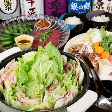 【含2小時暢飲！ 】高麗菜千層酥火鍋套餐★ 5道菜共6000日圓（含稅）