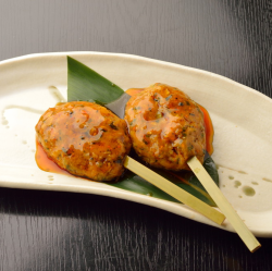 Beef meatball skewers with Sendai beef