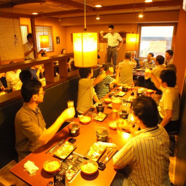 [Course meals are served one plate per person, so there is no need to separate the dishes.] Spacious interior! Digging seats and table seats are available! Banquet is at Torayoshi ♪ [Banquet course with all-you-can-drink] Available from 3500 yen!