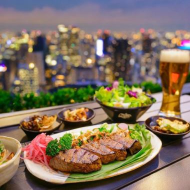【附3小時無限暢飲】啤酒花園烤肉+自製漢堡無限暢飲套餐【4,499日圓→3,499日圓】