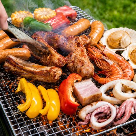 青空の下で楽しむランチ限定手ぶらBBQ食べ放題