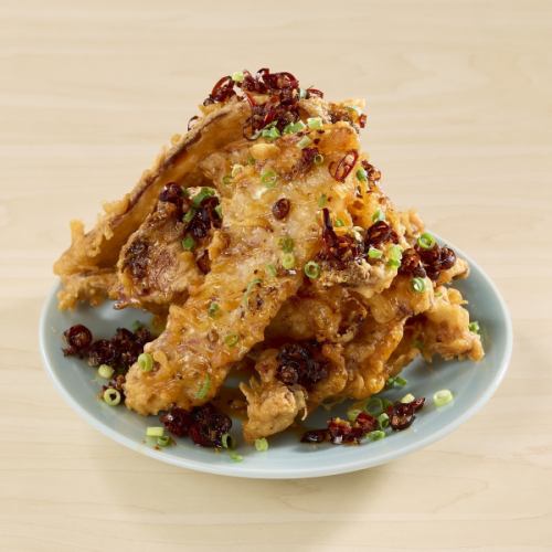 麻辣豚!ニュー若大将のカリカリ肉天(中)