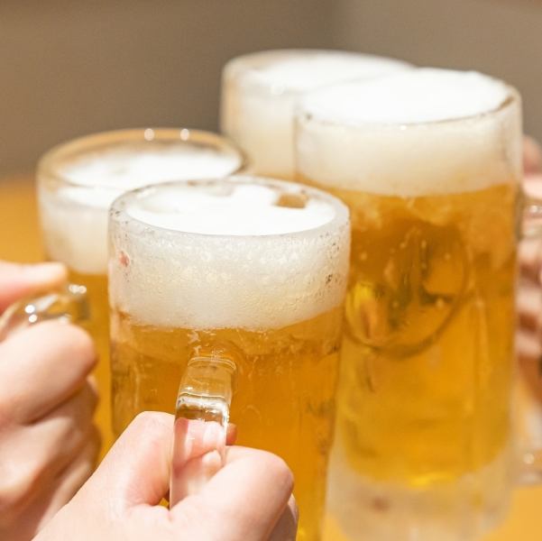 [Draft beer is also available] The all-you-can-drink 2 types of single items are also very popular!