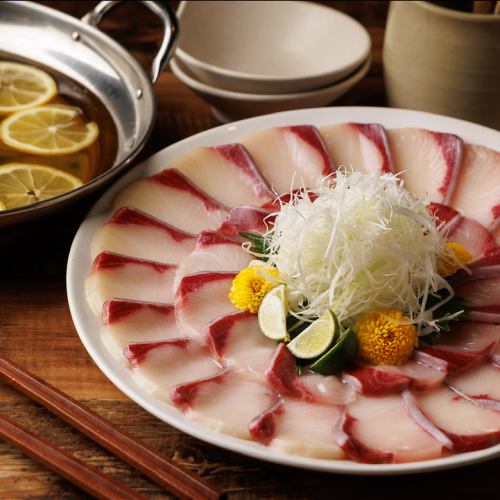 【人気No1★】旬の食材をふんだんに使用した『ぶりしゃぶコース』3時間飲み放題付き全9品 5000円