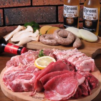 テラスで♪海鮮も味わえる【BBQ PLAN　ベーシック】じっくり楽しめる2H飲み放題付 6800円