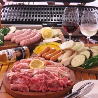 テラスで♪【BBQ ライトPLAN】2H飲み放題付 5500円