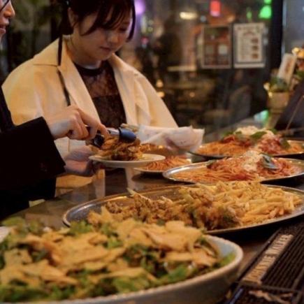 【19時以降スタート】2時間飲放題付/貸切・2次会に★パスタ等4品『スタンダードプラン』5,000円