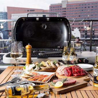【テラス席】2時間飲み放題◎肉や海鮮がたっぷり堪能できる全8品『BBQスタンダードプラン』