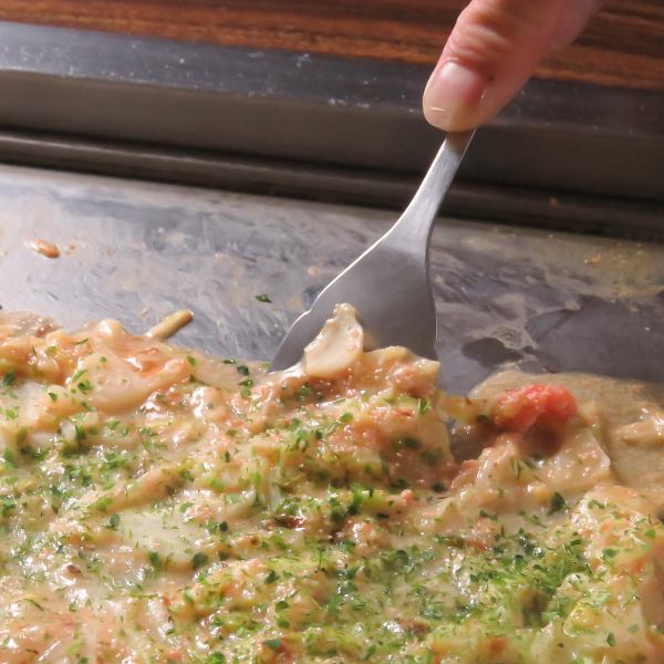 【プロの技◎】もんじゃ焼き　