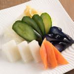 Assorted lightly pickled vegetables