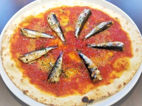 Marinara pizza of Choshi sardines