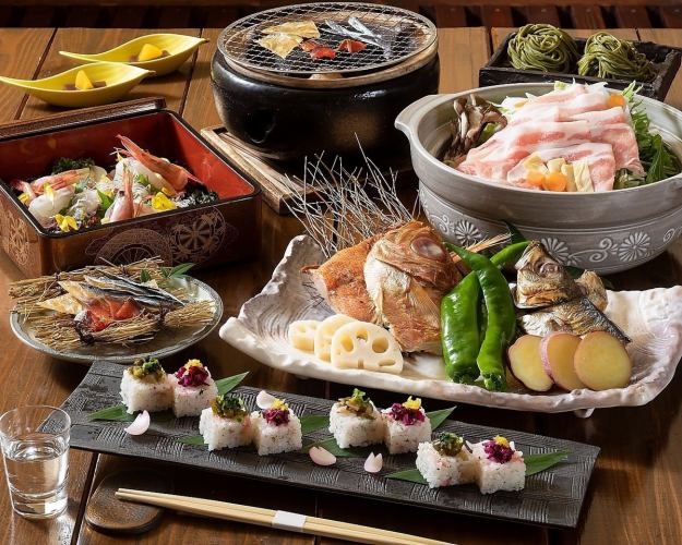 【Iki特色菜！用酒糟汤制作的“Iki火锅”）Fuyuzakura Iki套餐包含120分钟畅饮！