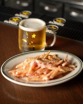 香辣鳕鱼籽奶油炸薯条