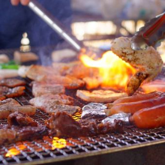 【3時間飲み放題付】青空と夜景を満喫する豪快BBQ食べ放題×ビアガーデンコース【全10品3480円】