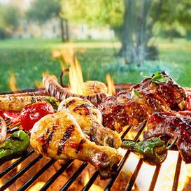 【ランチ限定◎食べ放題BBQ】青空の下で楽しむ全10品&3時間飲み放題付きビアガーデン【2980円】