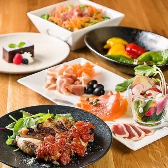 【ピザや石窯料理をご堪能！】リーズナブルな5000円コース