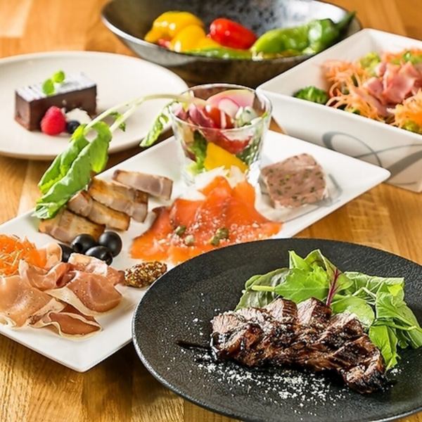 【宴会、記念日に最適！】お肉料理も楽しめる！贅沢な「6000円コース」