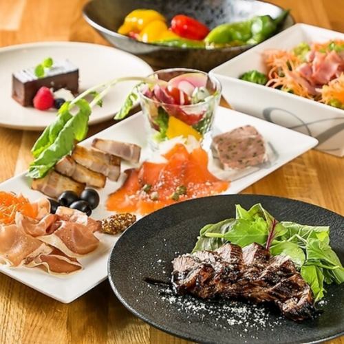 [最適合宴會和紀念日！ ] 也可以享受肉類菜餚的豪華6,000日元套餐！