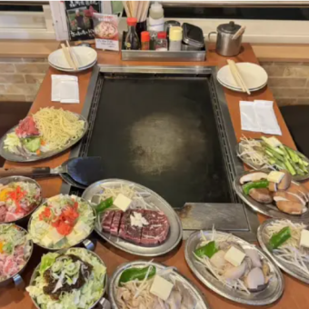 【生ビール付き120分飲み放題コース】全8品のもんじゃ焼千景宴会コース お1人様5700円(税込)