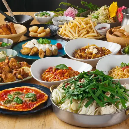 ★スタンダードプラン★【ばり旨もつ鍋付】イタリアン・中華・韓国ぜんぶ食べ放題