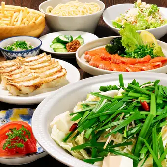 ★マスタープラン★【食べ飲み放題】ばり旨もつ鍋＋サーモン刺し・生ビール付