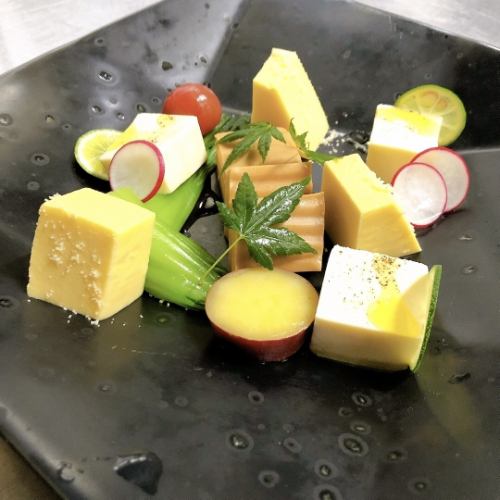 Homemade Japanese cheese platter
