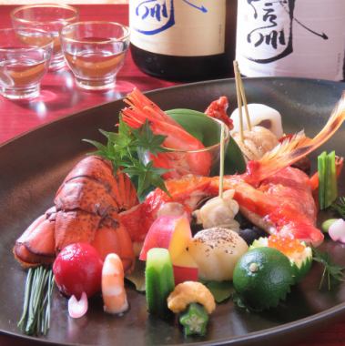我們接受當天的訂單。Omakase懷石料理套餐5000日元。請用於各種宴會。