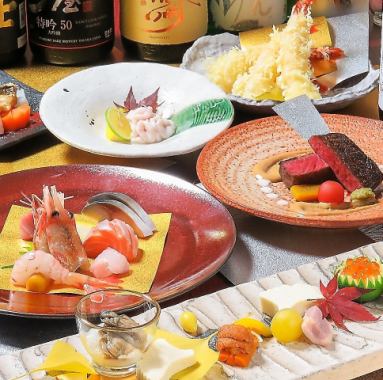 四季折々の旬食材を使用した、こだわりの120分飲み放題付各種ご宴会コース6000円～。