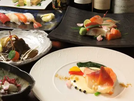 お食事プラン【お料理のみ】 お造り4種盛りやにぎり寿司など全7品、お料理コース 6000円(税込)