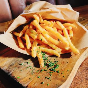 French fries fried in 100% lard