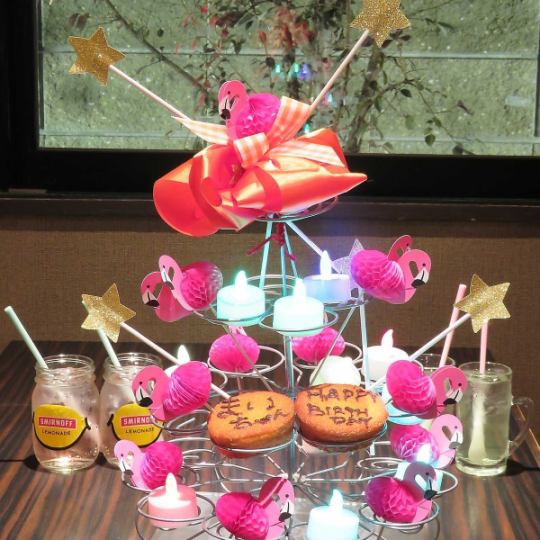 【非常受歡迎的女孩夜生活套餐】非常適合SNS！最適合生日和紀念日♪包括火烈鳥塔在內的全9道菜品3,000日元
