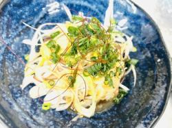 Chicken liver with green onion and salt sauce