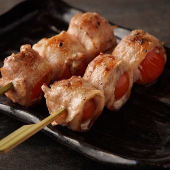 Cherry Tomatoes Wrapped in Meat