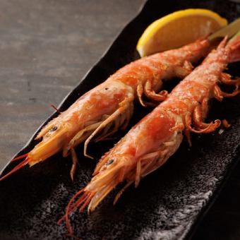 Salt-grilled red shrimp (2 pieces)