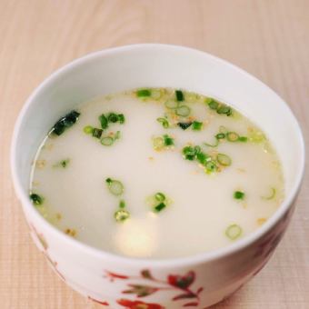 Chicken broth soup