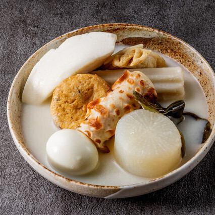 鶏白湯おでん 5種盛り合わせ/鶏白湯おでん 8種盛り