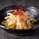 Bean sprout namul with chili oil