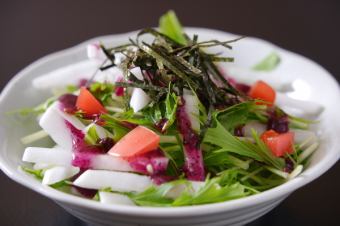 大根と水菜のサラダ~ゆかりドレッシング~