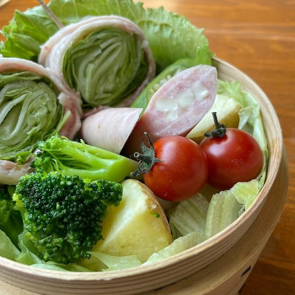 ヘルシー！体に優しい蒸し野菜で》むーしーフォンデュ♪