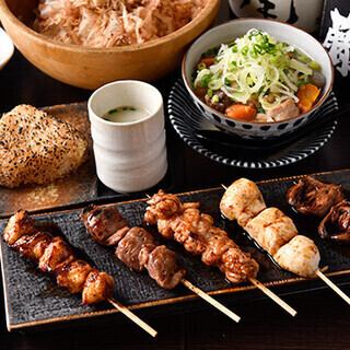 【土日祝飲み放題付】和牛のたたきポン酢ソースや焼鳥をお酒と共に満喫するプラン 4000円(税込)
