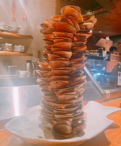 The "Clam Shellfish" tower that the customer ate !!
