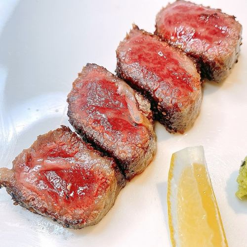 “Kuroge Wagyu Ichibo” bite-sized steak