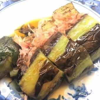 生姜醤油で頂く赤茄子炭火焼