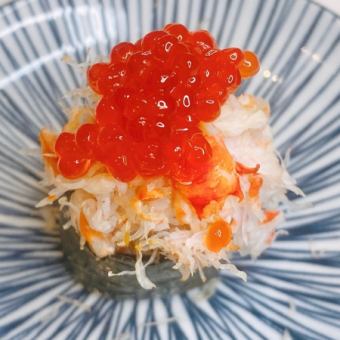 香住蟹といくら軍艦