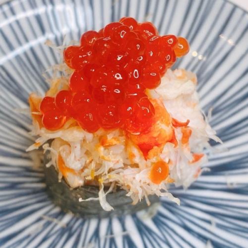 香住蟹といくら軍艦