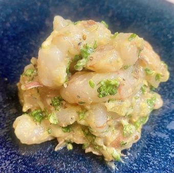 甘えび・茗荷・パセリなめろう