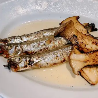 子持ちししゃもとエリンギ焼浸し