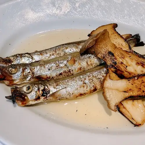子持ちししゃもとエリンギ焼浸し